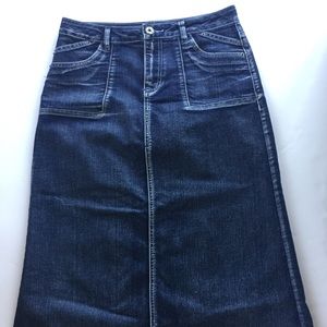 Cato Distressed Jean Skirt